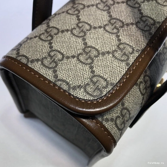 First bag ru 1955 handle bag Horsebit GUCCI small top 0730